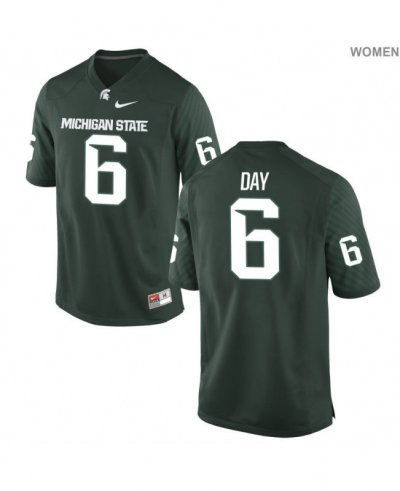 Women's Theo Day Michigan State Spartans #6 Nike NCAA Green Authentic College Stitched Football Jersey DO50Q65QN